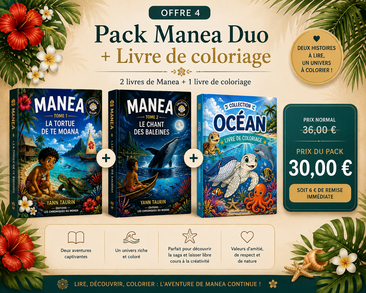 Pack Manea Duo + Livre de coloriage