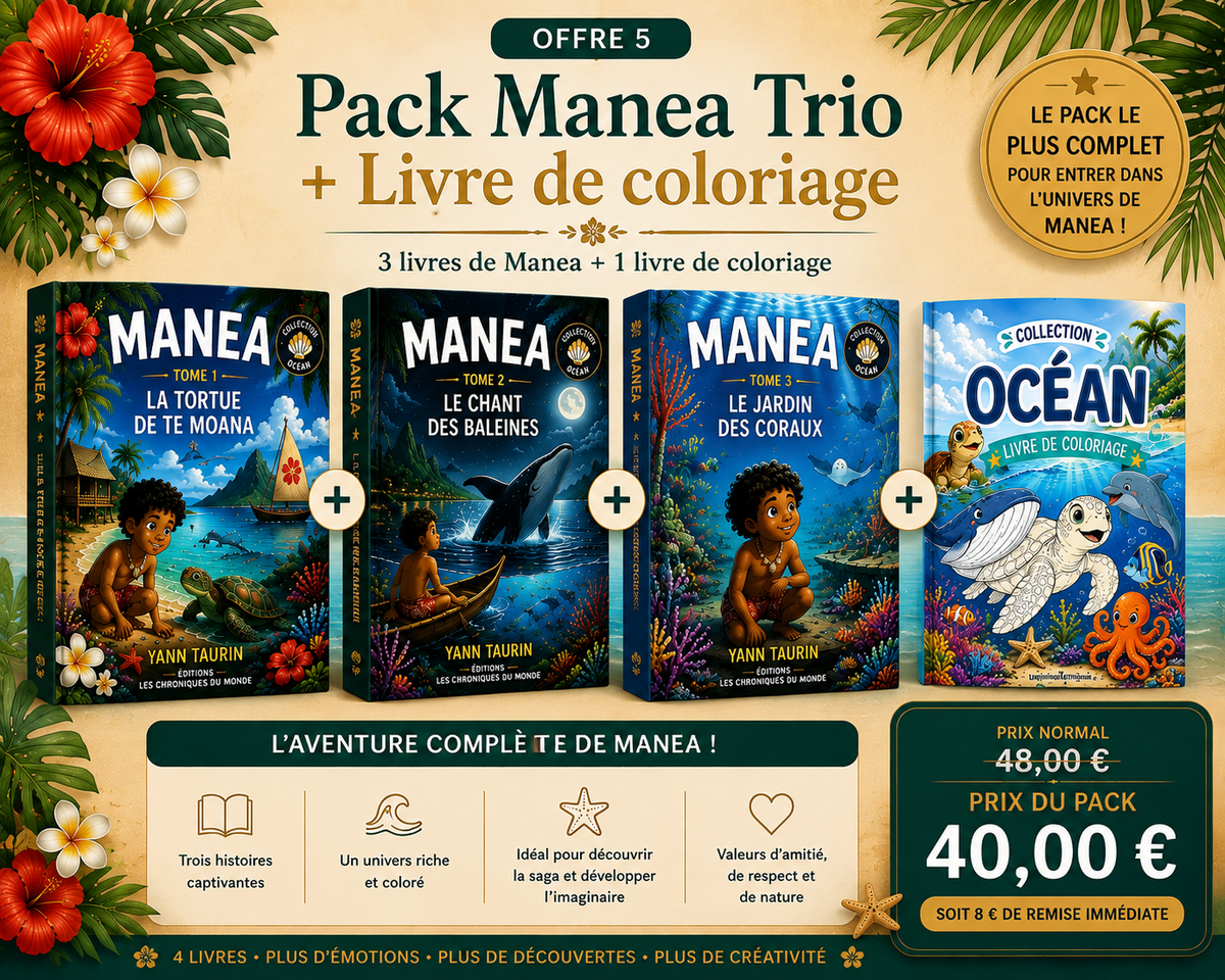 Pack Manea Trio + Livre de coloriage