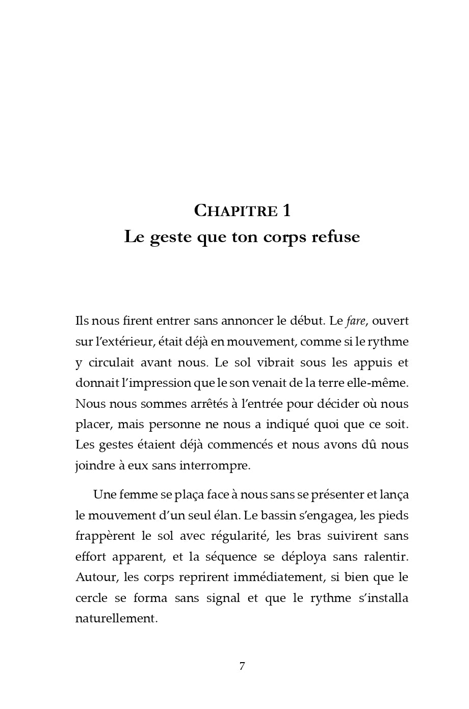 Extrait La Mémoire page 7