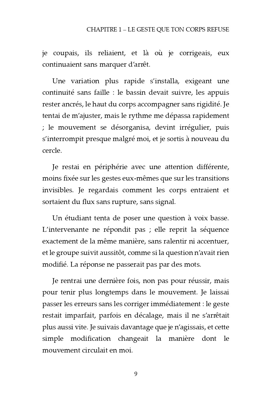 Extrait La Mémoire page 9